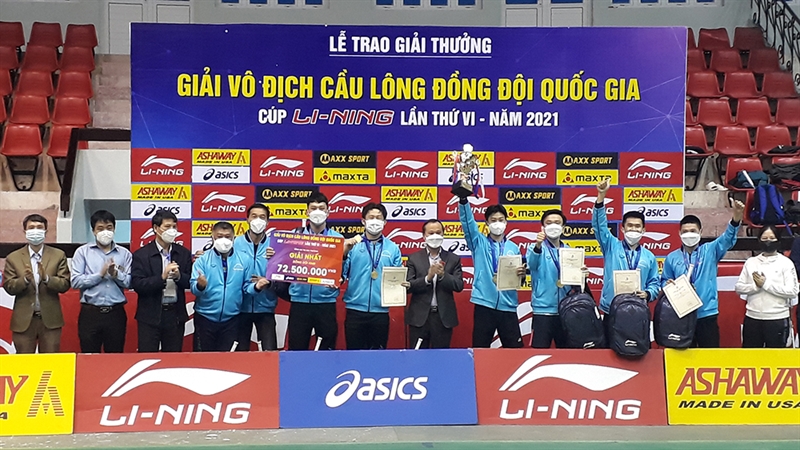 Nam Lâm Đồng và nữ Thái Bình vô địch giải Cầu lông đồng đội quốc gia 2021