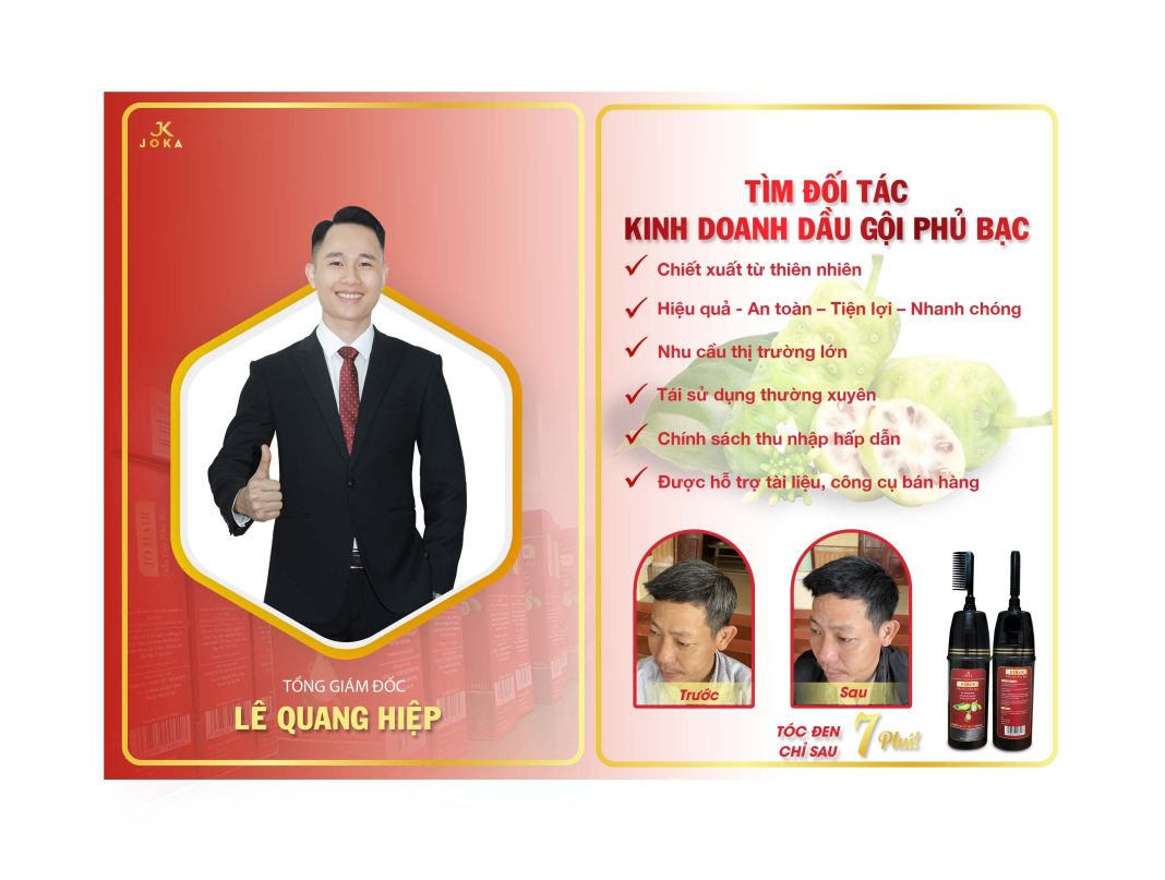 Thương hiệu Joka: Tìm đối tác kinh doanh dầu gội phủ bạc Jo Hair