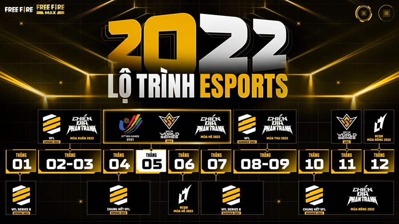 Free Fire công bố lịch thi đấu của eSports năm 2022