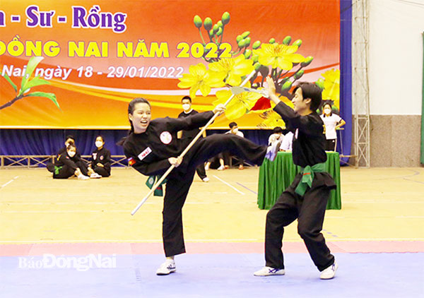 Đồng Nai tổ chức giải các câu lạc bộ Võ thuật cổ truyền tỉnh mừng Đảng, mừng Xuân 2022