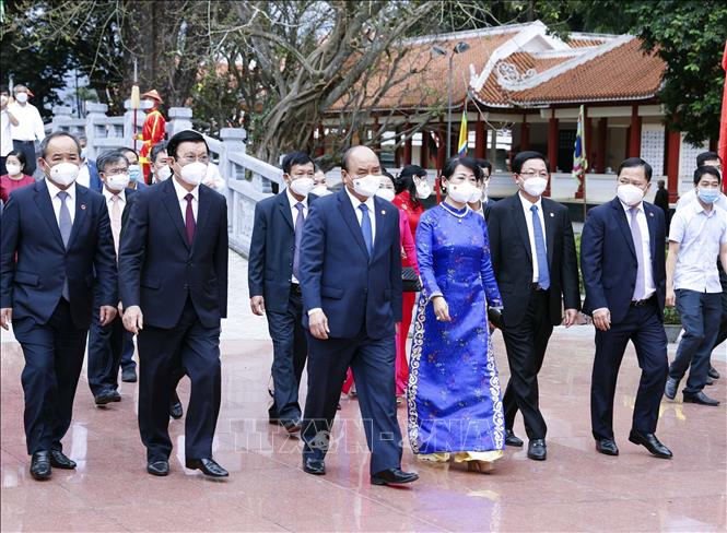 Chủ tịch nước dự Lễ khánh thành Đền thờ Tây Sơn Tam Kiệt