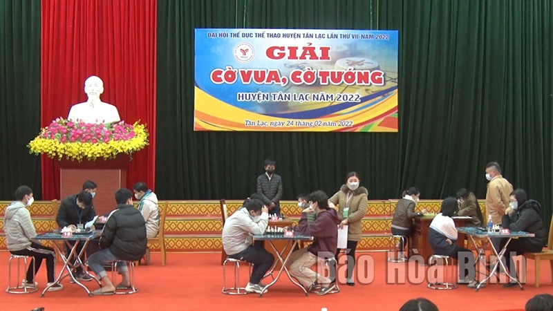 Huyện Tân Lạc tổ chức giải vô địch cờ Tướng, cờ Vua năm 2022