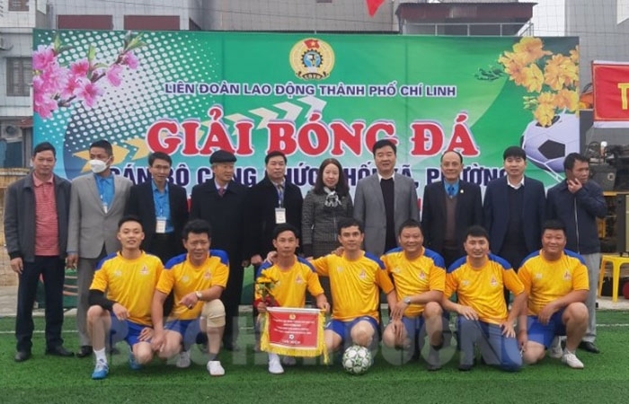 Chí Linh tổ chức giải bóng đá cán bộ, công chức khối xã, phường năm 2022
