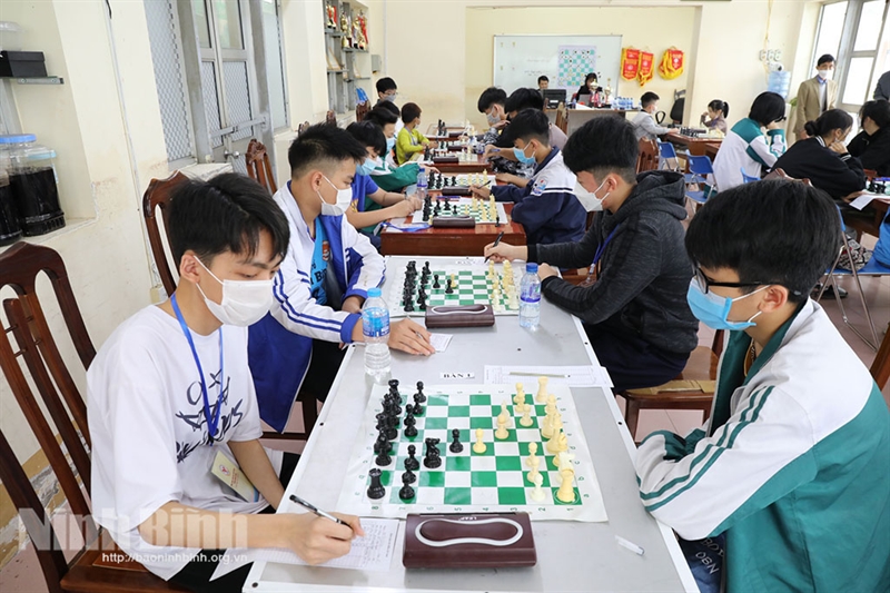 Thi đấu môn cờ Vua Đại hội Thể dục thể thao tỉnh Ninh Bình lần thứ VII