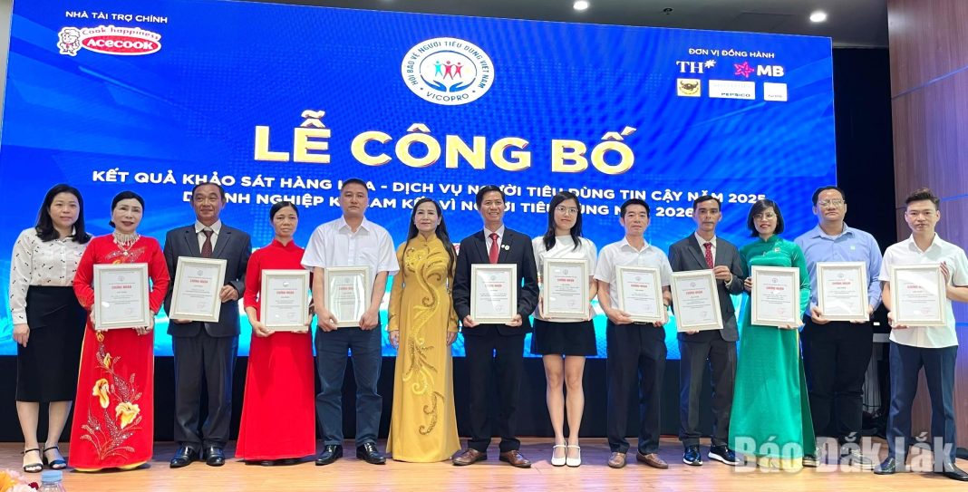 Đắk Lắk có 7 sản phẩm đạt top hàng hóa, dịch vụ người tiêu dùng tin cậy